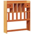 Miniatyrbilde 9 av 11: vidaXL Seng med bokhylle uten madrass voksbrun 75x190 cm heltre furu
