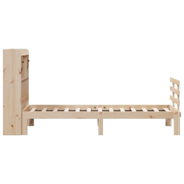 vidaXL seng med reol uden madras 100x200 cm massivt fyrretræ