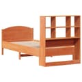 Miniatyrbilde 7 av 11: vidaXL Seng med bokhylle uten madrass voksbrun 90x200 cm heltre furu