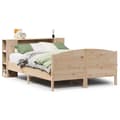 Miniatyrbilde 3 av 11: vidaXL Seng med bokhylle uten madrass 120x200 cm heltre furu