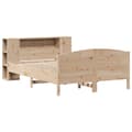 Miniatyrbilde 4 av 11: vidaXL Seng med bokhylle uten madrass 120x200 cm heltre furu