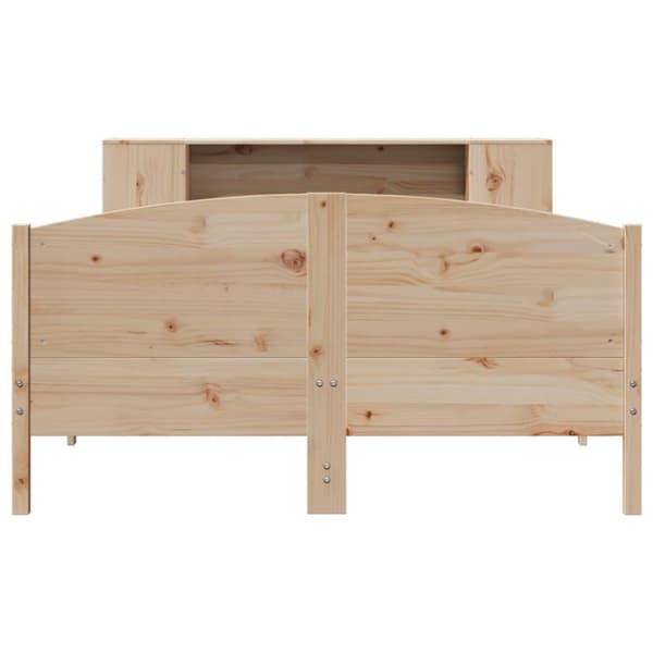 vidaXL Seng med bokhylle uten madrass 120x200 cm heltre furu