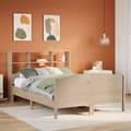 Miniatyrbilde 2 av 11: vidaXL Seng med bokhylle uten madrass 120x190 cm heltre furu
