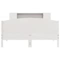 Miniatyrbilde 5 av 11: vidaXL Seng med bokhylle uten madrass hvit 140x190 cm heltre furu