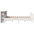 Miniatyrbilde 6 av 11: vidaXL Seng med bokhylle uten madrass hvit 140x200 cm heltre furu