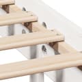 Miniatyrbilde 11 av 11: vidaXL Seng med bokhylle uten madrass hvit 140x200 cm heltre furu