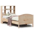 Miniatyrbilde 1 av 11: vidaXL Seng med bokhylle uten madrass 75x190 cm heltre furu