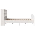 Miniatyrbilde 6 av 11: vidaXL Seng med bokhylle uten madrass hvit 150x200 cm heltre furu