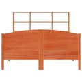 Miniatyrbilde 5 av 11: vidaXL Seng med bokhylle uten madrass voksbrun 140x200 cm heltre furu