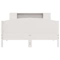 Miniatyrbilde 5 av 11: vidaXL Seng med bokhylle uten madrass hvit 150x200 cm heltre furu