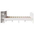 Miniatyrbilde 6 av 11: vidaXL Seng med bokhylle uten madrass hvit 150x200 cm heltre furu