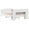 Miniatyrbilde 7 av 11: vidaXL Seng med bokhylle uten madrass hvit 150x200 cm heltre furu