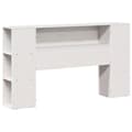 Miniatyrbilde 8 av 11: vidaXL Seng med bokhylle uten madrass hvit 150x200 cm heltre furu
