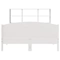Miniatyrbilde 5 av 11: vidaXL Seng med bokhylle uten madrass hvit 140x190 cm heltre furu
