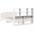 Miniatyrbilde 7 av 11: vidaXL Seng med bokhylle uten madrass hvit 140x190 cm heltre furu