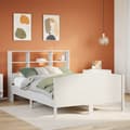 Miniatyrbilde 2 av 11: vidaXL Seng med bokhylle uten madrass hvit 140x190 cm heltre furu