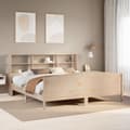 Miniatyrbilde 2 av 11: vidaXL Seng med bokhylle uten madrass 180x200 cm heltre furu