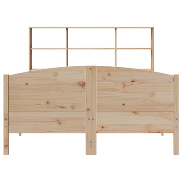 vidaXL Sänky kirjahyllyllä ilman patjaa 120x190 cm täysi mänty
