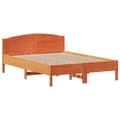 Miniatyrbilde 9 av 11: vidaXL Seng med bokhylle uten madrass voksbrun 120x190 cm heltre furu