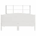 Miniatyrbilde 5 av 11: vidaXL Seng med bokhylle uten madrass hvit 120x190 cm heltre furu