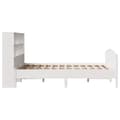 Miniatyrbilde 6 av 11: vidaXL Seng med bokhylle uten madrass hvit 120x190 cm heltre furu