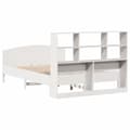 Miniatyrbilde 7 av 11: vidaXL Seng med bokhylle uten madrass hvit 120x190 cm heltre furu