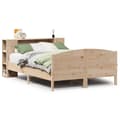 Miniatyrbilde 1 av 11: vidaXL Seng med bokhylle uten madrass 140x200 cm heltre furu