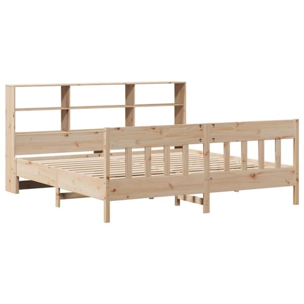 vidaXL sengeramme uden madras 200x200 cm massivt fyrretræ
