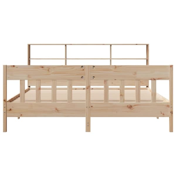 vidaXL sengeramme uden madras 200x200 cm massivt fyrretræ