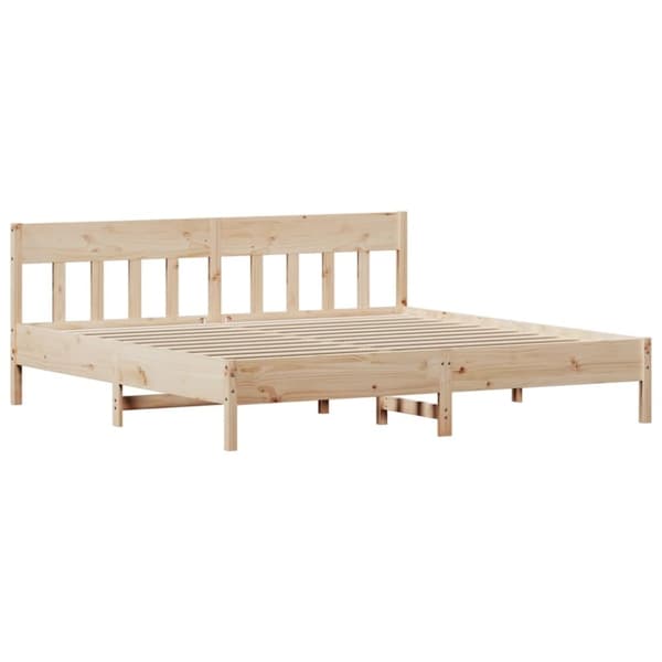 vidaXL sengeramme uden madras 200x200 cm massivt fyrretræ