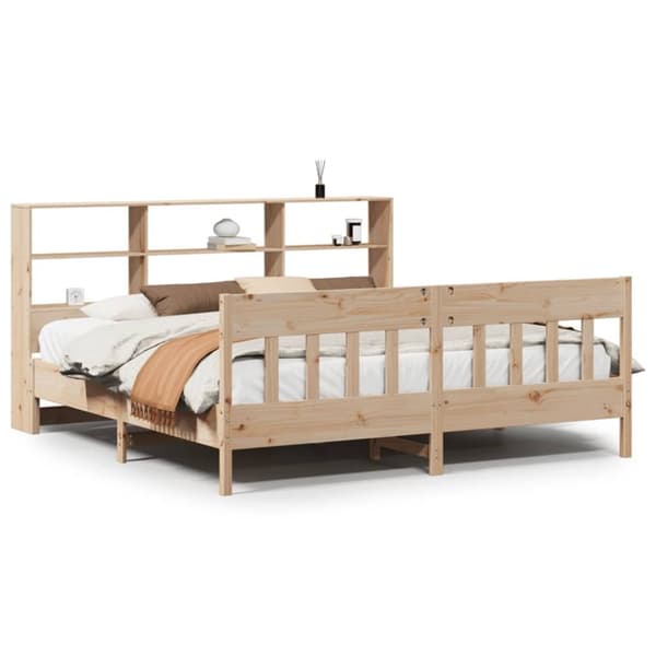 vidaXL sengeramme uden madras 200x200 cm massivt fyrretræ