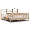 Miniatyrbilde 3 av 11: vidaXL Sengeramme med madrass 200x200 cm heltre furu