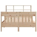 Miniatyrbilde 5 av 11: vidaXL Sengeramme uten madrass hvit 135x190 cm heltre furu