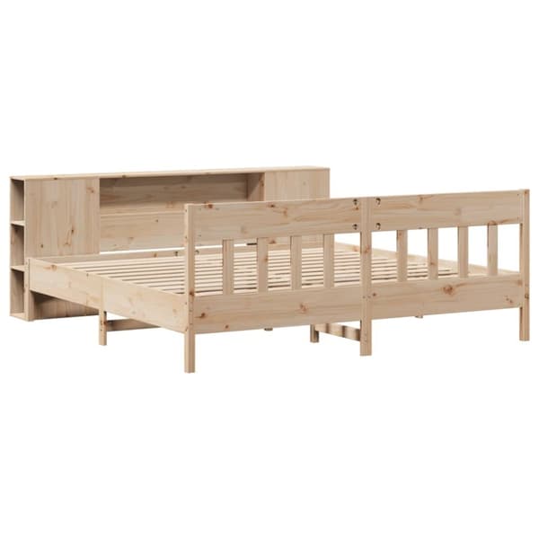 vidaXL seng med reol uden madras 180x200 cm massivt fyrretræ