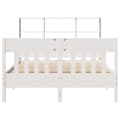 Miniatyrbilde 5 av 11: vidaXL Sengeramme uten madrass hvit 120x200 cm heltre furu