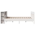 Miniatyrbilde 6 av 11: vidaXL Seng med bokhylle uten madrass hvit 150x200 cm heltre furu