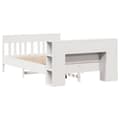 Miniatyrbilde 7 av 11: vidaXL Seng med bokhylle uten madrass hvit 150x200 cm heltre furu