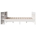 Miniatyrbilde 6 av 11: vidaXL Seng med bokhylle uten madrass hvit 140x190 cm heltre furu