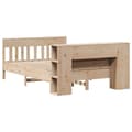 Miniatyrbilde 7 av 11: vidaXL Seng med bokhylle uten madrass 140x200 cm heltre furu