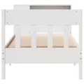 Miniatyrbilde 5 av 11: vidaXL Seng med bokhylle uten madrass hvit 100x200 cm heltre furu