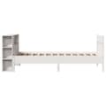Miniatyrbilde 6 av 11: vidaXL Seng med bokhylle uten madrass hvit 100x200 cm heltre furu