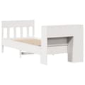 Miniatyrbilde 7 av 11: vidaXL Seng med bokhylle uten madrass hvit 100x200 cm heltre furu