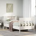 Miniatyrbilde 2 av 11: vidaXL Seng med bokhylle uten madrass hvit 100x200 cm heltre furu