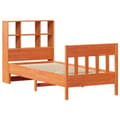 Miniatyrbilde 4 av 11: vidaXL Sengeramme uten madrass voksbrun 100x200 cm heltre furu