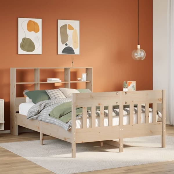 vidaXL sengeramme uden madras 150x200 cm massivt fyrretræ
