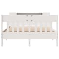 Miniatyrbilde 5 av 11: vidaXL Seng med bokhylle uten madrass hvit 140x200 cm heltre furu
