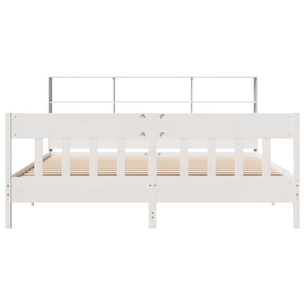 vidaXL sengeramme uden madras 180x200 cm massivt fyrretræ hvid
