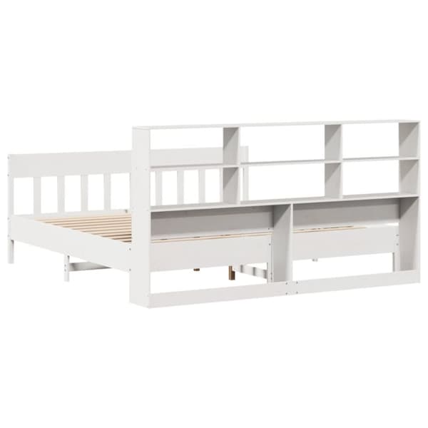 vidaXL sengeramme uden madras 180x200 cm massivt fyrretræ hvid