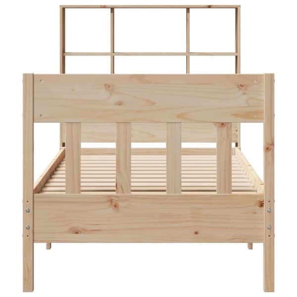 vidaXL Sengeramme uten madrass 75x190 cm heltre furu