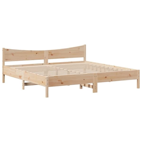 vidaXL sengeramme uden madras 200x200 cm massivt fyrretræ